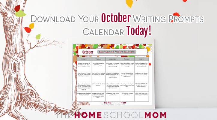 October Writing Prompt Calendar